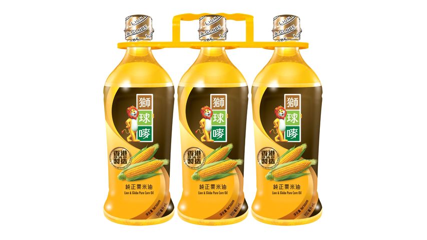 Lion & Globe Corn Oil 900ml x 3