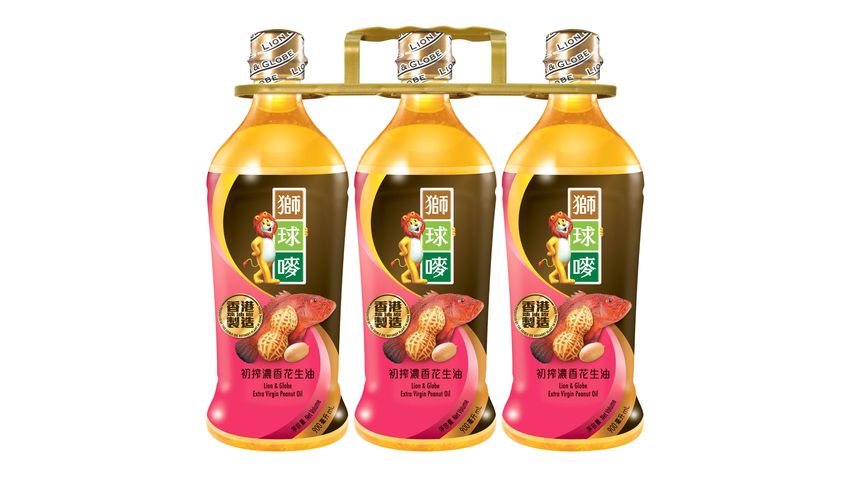 Lion & Globe Extra Virgin Peanut Oil 900ml x 3