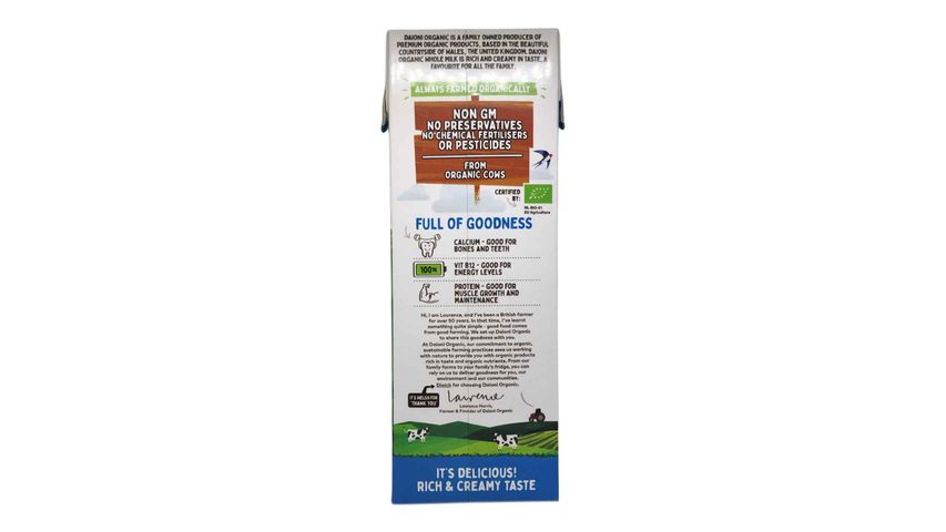 Daioni Netherlands Whole Milk UHT 1L