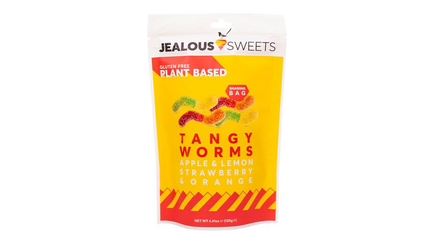Jealous Sweets Sour Tangy Worms (Sour Lemon + Sour Apple + Sour Orange + Sour Strawberry) 125g