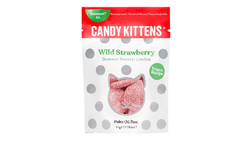 Candy Kittens Wild Strawberry Vegan Sweets 54g