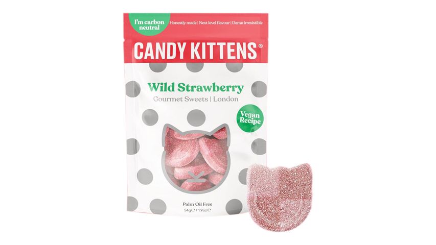 Candy Kittens Wild Strawberry Vegan Sweets 54g