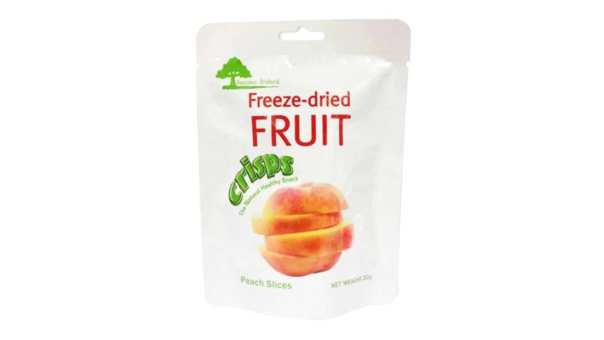 Delicious Freeze Dried Peach Slices 20g
