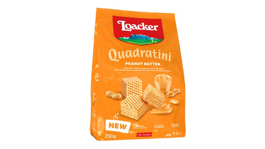 Loacker Wafer Quadratini Peanut Butter 250g