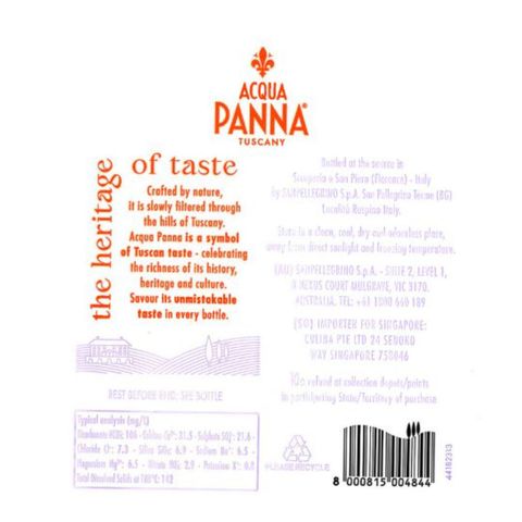 Acqua Panna Natural Mineral Water 1000ml