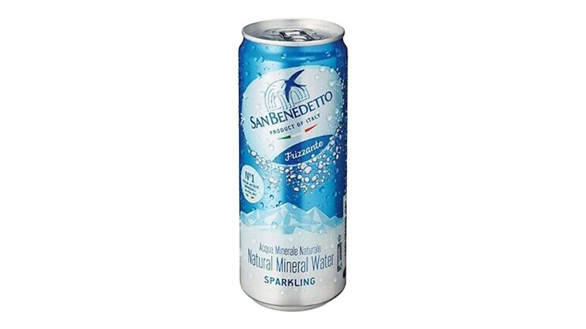 San Benedetto Sparkling Natural Mineral Canned Water 330ml