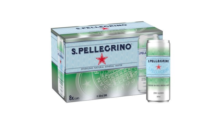 San Pellegrino Sparkling Natural Mineral Water 8pcs x 330ml