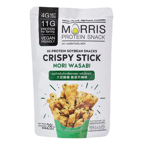 Morris 低碳高蛋白 大豆脆條紫菜芥辣味 純素 28克