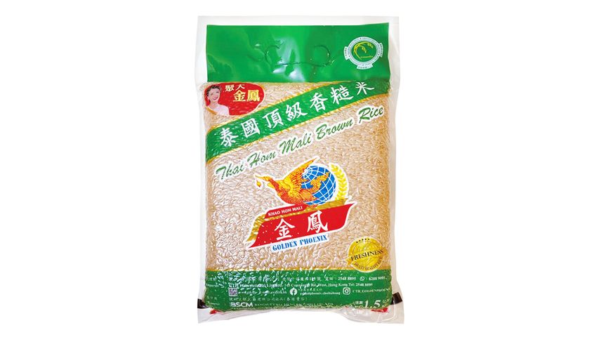 Golden Phoenix Thai Hom Mali Brown Rice 1.5kg [packaging may be non-vacuum]