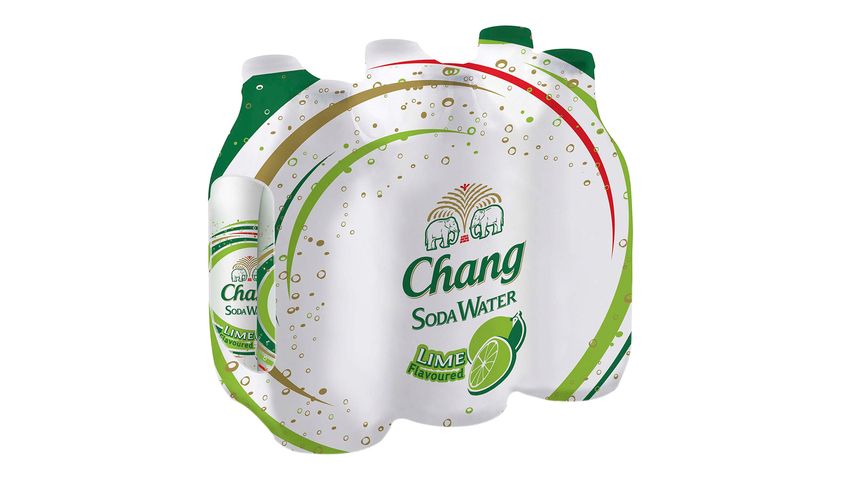 Chang Lime Flavor Soda Water 6 Bottles x 325ml