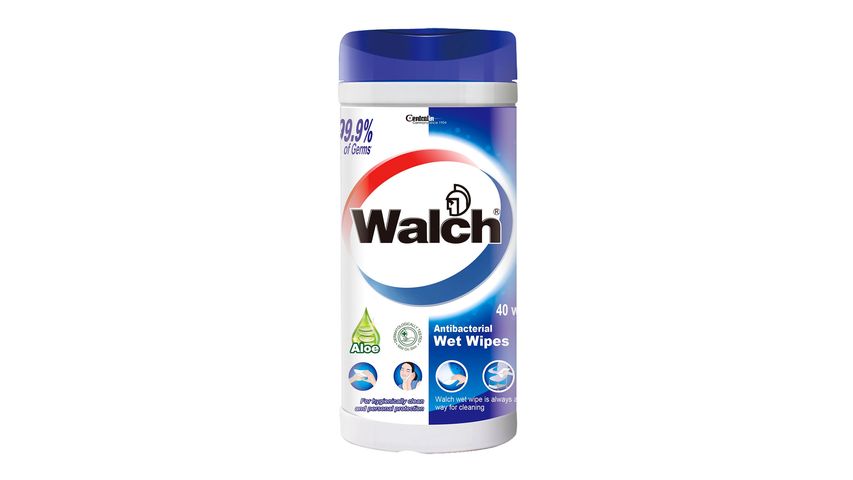 Walch Antibacterial Wet Wipes 40pcs