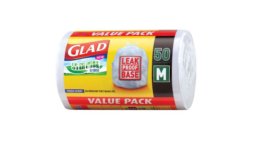 Glad Medium Tidy Bags 27L 50pcs