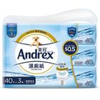Andrex Moist Bath Tissue Refill (3 in 1) 3 Packs x 40 Sheets