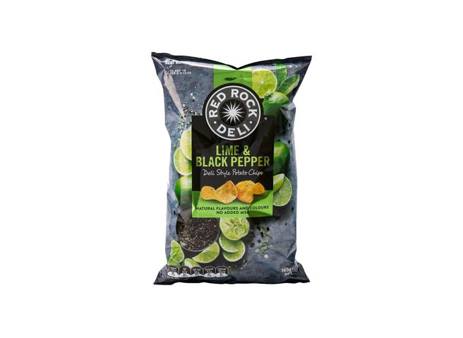 Red Rock Deli Lime & Black Pepper Potato Chips 165g