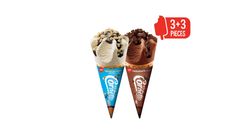 Wall's Cornetto Classic (Vanilla x3 & Chocolate x3) 6 x 110ml