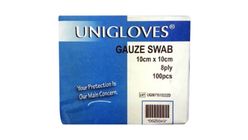 Unigloves Gauze Swabs 10cm x 10cm 8ply Wound Care 100 Pieces - 42050