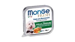Monge Fresh Dog Chicken & Vegetables Tray 100g