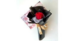 Soap Rose Flower Bouquet Cute Mini Special Birthday Gift for Friend, Sister, Colleague, Girlfriend & Wife (Red) 1 Stalk