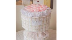 Soap Rose Flower Bouquet Chanel Style Birthday Surprise Graduation Valentine Thank You Romantic Congratulations (Soft Pink) 12 Stalks