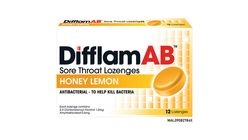 Difflamab Sore Throat Lozenges Honey Lemon 12 Pieces - 7014493