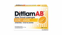 Difflam AB Sore Throat Lozenges Honey Lemon 12 Pieces - 121111449