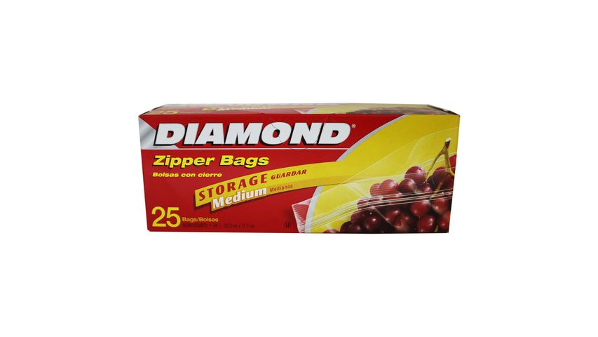 Diamond Zipper B Storage Med 25 Pieces