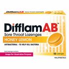 DifflamAB Sore Throat Lozenges Honey Lemon 12 Pieces - 71472