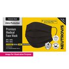 Neutrovis Extra Protection Premium Medical Face Mask 4-Ply (Black) 50 Pieces - 73498