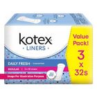 Kotex Fresh Liner Regular Unscented Liner 3 x 32pcs