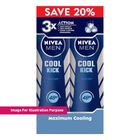 Nivea Deodorant Male Cool Kick (M) Spray 2 x 150ml