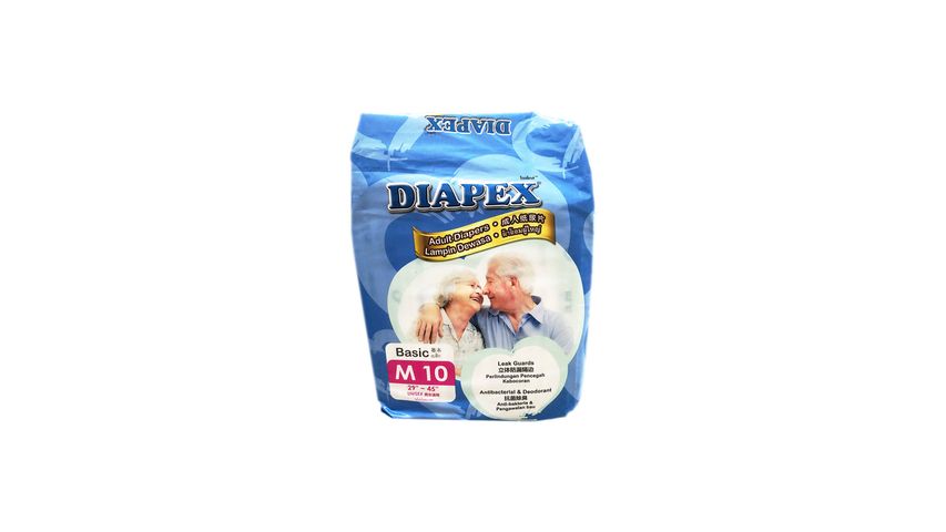 Diapex Basic Adult Diapers Medium 10pcs