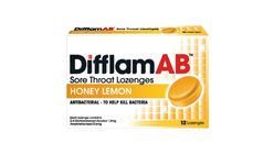 DifflamAB Sore Throat Lozenges Honey Lemon Strip 12pcs