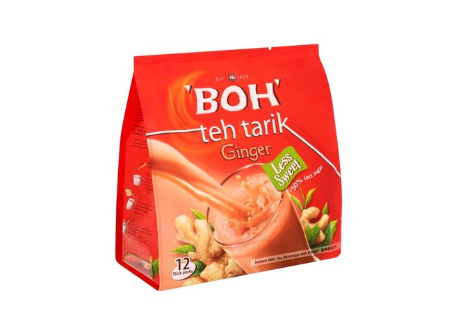 Boh Teh Tarik Ginger Less Sweet 12 Pieces x 26g