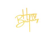 Soulmade Workshop Happy Birthdaygold Cake Topper Decor 1 Piece