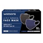 Watsons 4-Ply Surgical Face Mask Black & Denim Blue 50 Pieces | 57518
