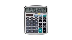 Deli 12 Digits Metal Calculator (120 Steps Check) - Small 1s