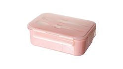 Miniso Large Capacity Rectangle Bento Box Pink 1200ml 6941856953314