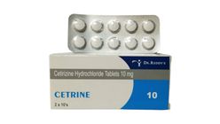 Cetrine Cetrizine Hydrochloride Tablets 10mg 10 Tablets