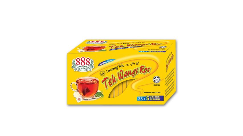 888 Tea Bag Wangi Rose (25pcs + 5pcs) 50g