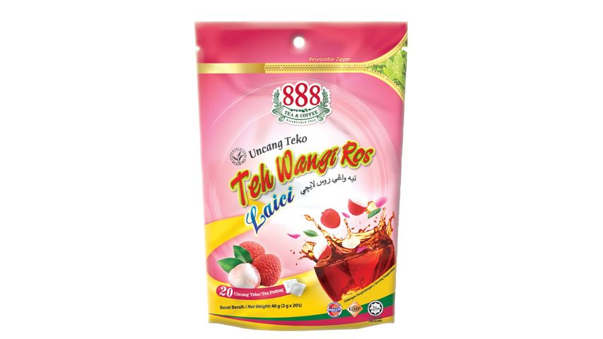 888 Teh Potbag Wangi Rose Berperisa Laici 20pcs x 40g