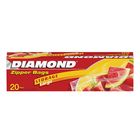 Diamond Zipper Large Bags 20 Pieces (27.9 cmx26.8 cm) (Imported)