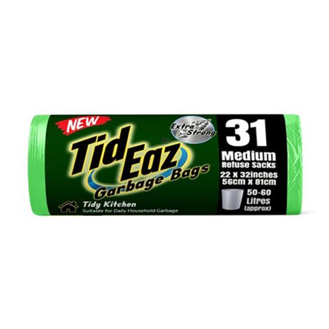 Tid Eaz Garbage Bag Medium (Imported) 31 Pieces