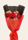 Local Roses With Baby's Breath 12 Pieces
