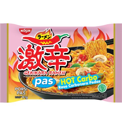 Nissin Gekikara Ramen Pas Hot Carbo Flavour Noodles 81g (00001)