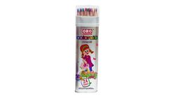 Oro Coloroid Large Color Pencils Fancy Triangular Tin Casing 24pcs