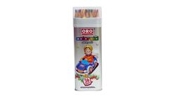 Oro Coloroid Large Color Pencils Fancy Triangular Tin Casing 36pcs