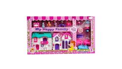 High Quality My Happy Family Pink Doll House for Girls Large 1pc