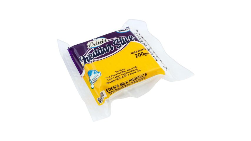 Delizia Cheddar Slice Cheese 200g