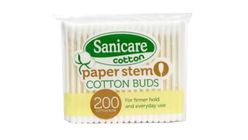 Sanicare Cotton Buds Paper Stem 200 Tips