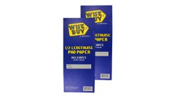 Wise Buy Quiz Pad 1/2 Lengthwise 80 Leaves 2pcs